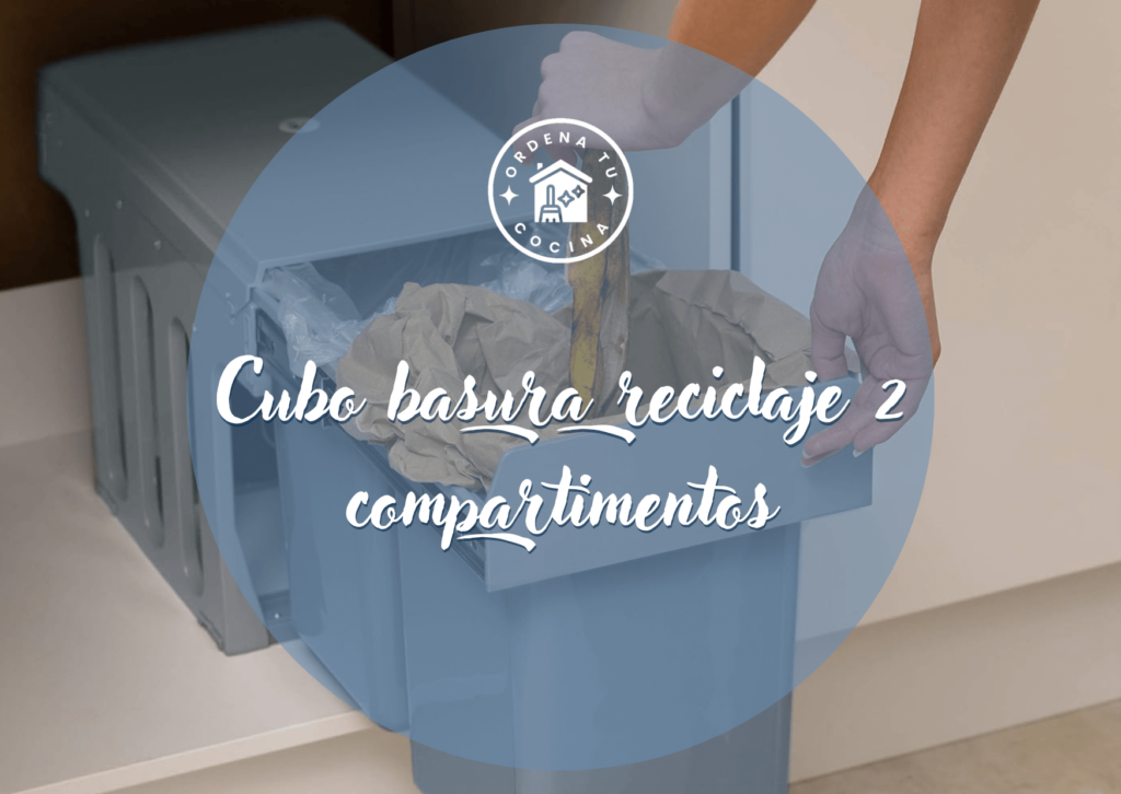 Cubo basura reciclaje 2 compartimentos